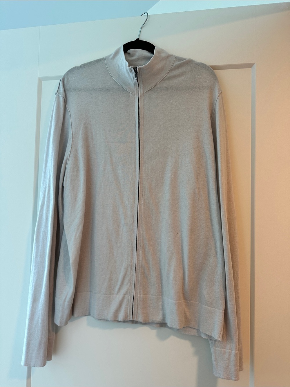James Perse Light Gray Zip-Up Sweater Size 4